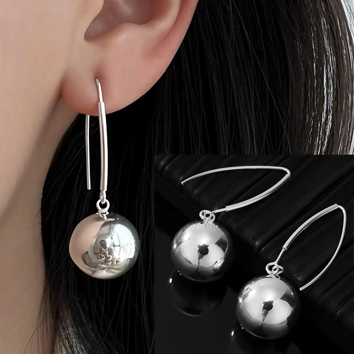 925 sterling silver jade drop earrings for women, featuring elegant green jade stones and polished silver hooks