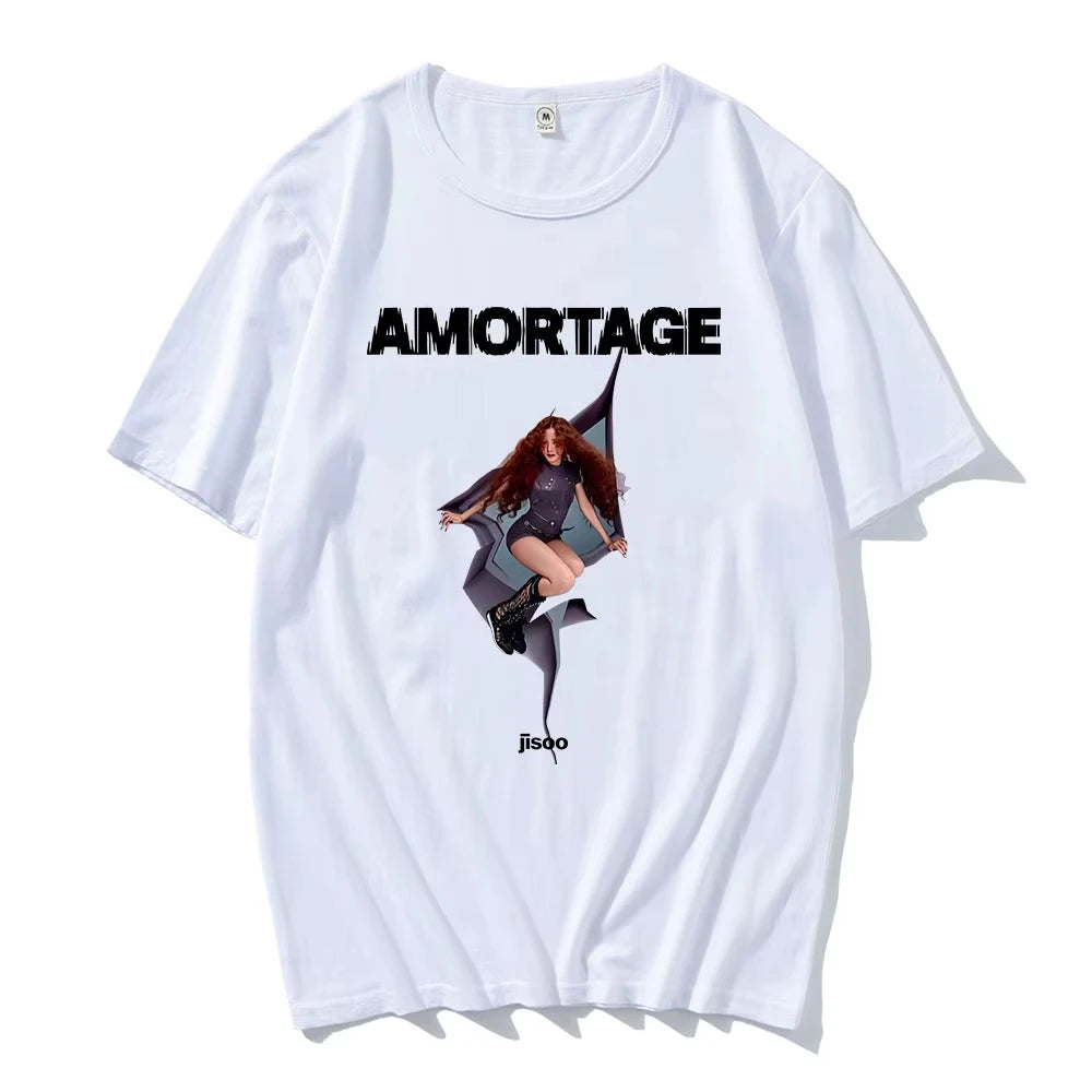 Korean style JISOO men's casual cotton T-shirt, K-culture merch by HSF Marketplace