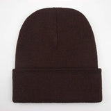 Unisex soft knitted winter beanie hat in a versatile women's style, available in 24 colors