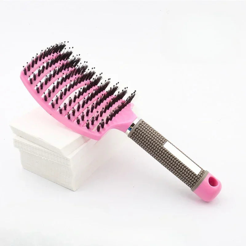 HAIRSOFLY detangling hair brush for wet curly hair with scalp massage bristles