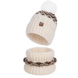 Women's warm knitted beanie cap and scarf set in soft winter knit by HSF Marketplace