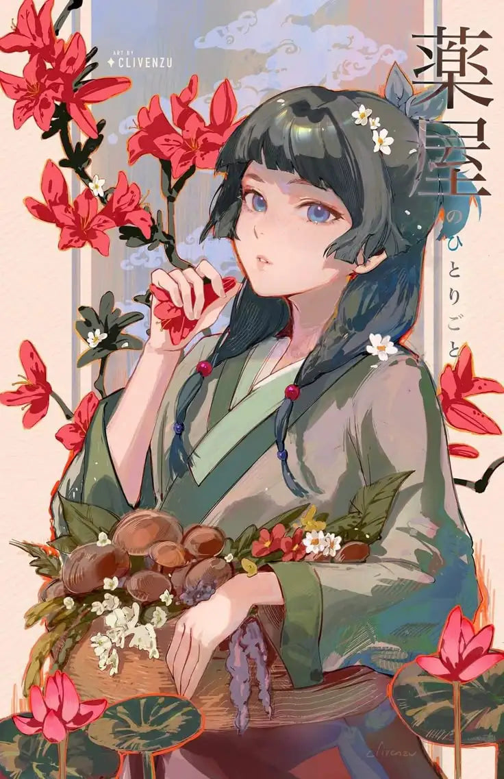 Maomao and Jinshi Japanese manga art canvas print poster, K-culture merchandise by HSF Marketplace