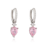 Gold-plated brass teardrop zircon charm hoop earrings for women, HSF Marketplace jewelry