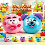 Christmas Limited Edition DIY Ugly Face Dog Squishy Squeeze Ball Slow Rebound Stress Relief Calming Sensory Toy for Adults ADHD
