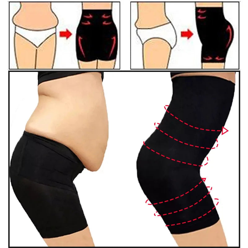 HSF Marketplace high-waist power shorts body shaper in lightweight, breathable cotton blend for women