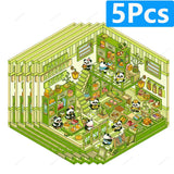 3D landscaping stickers for miniature scenes by HSF, featuring plants, paths, and outdoor details for sticker therapy