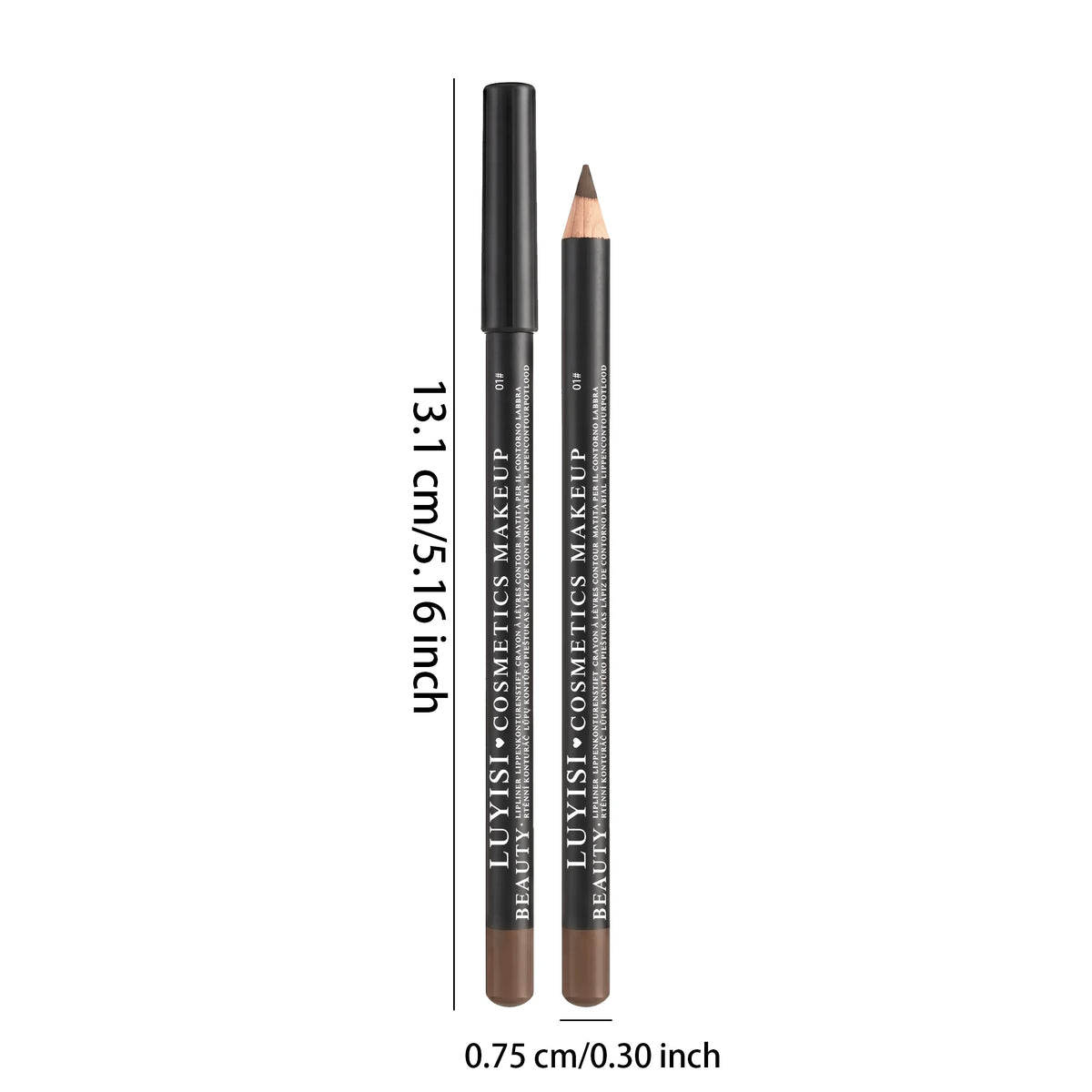 Brown nude waterproof lip liner pencil with smooth glide and highly pigmented, smudge-proof formula for defining lips