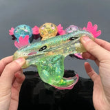 Colorful Salamander Maltose Fidgets Toys Squishy Malt Sugar Stretchy Axolotl Fun Squeeze Birthday Supplies Anti-Anxiety Gift