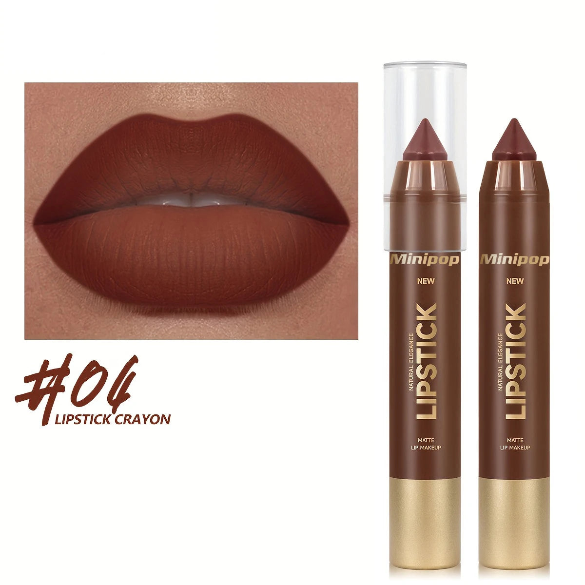 Silky velvet matte lipstick lipliner in six colors, waterproof, long-lasting, non-stick cup, natural lip contour makeup by HSF Marketplace