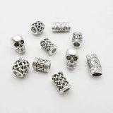 Skull helmet Viking beads for hair braids and dreadlocks, 10-piece set by HSF Marketplace