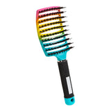 HSF detangling hair brush for curly hair with flexible bristles and scalp massage design