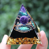 Twelve Zodiac Signs Orgone Pyramid with Amethyst for Home Decoration Unique Gift Idea for Family And Friends