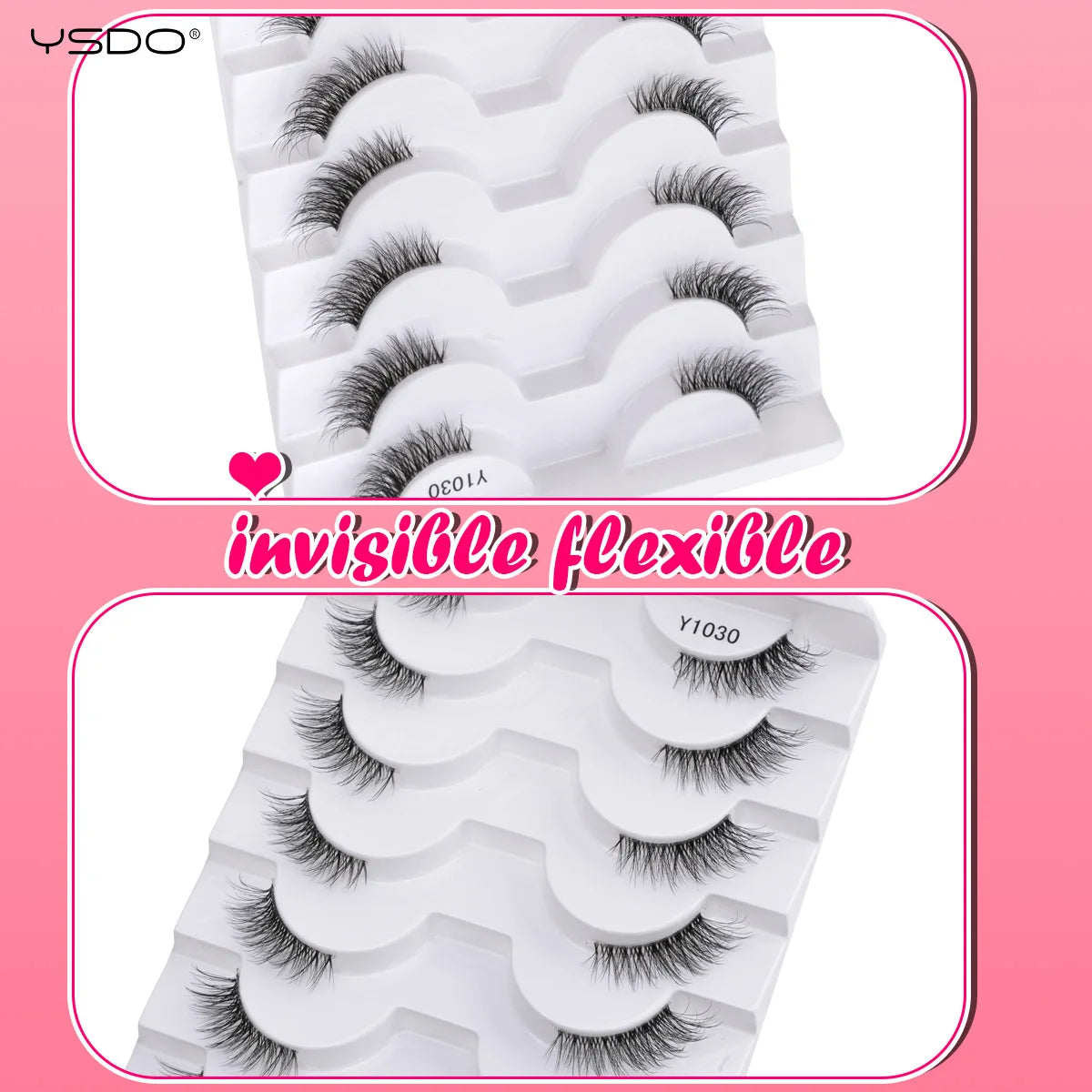 Natural half false eyelashes by HSF Marketplace, 5 or 10 pairs for effortless eye makeup looks