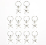 Silver star pearl hair braid dreadlock beads, 10-pack styling accessories by HSF Marketplace