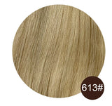 7-piece clip-in human hair extensions, natural straight Remy hair weft in 12–26 inch lengths by HSF Marketplace