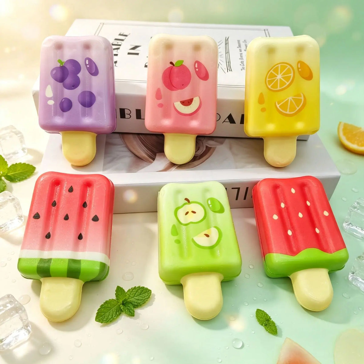 1/4/8PCS Fruit Ice Cream Squishy Toys Stress Ball Slow Rebound Squeeze Toys Stress Relief Sensory Fidget Toy Party Favors