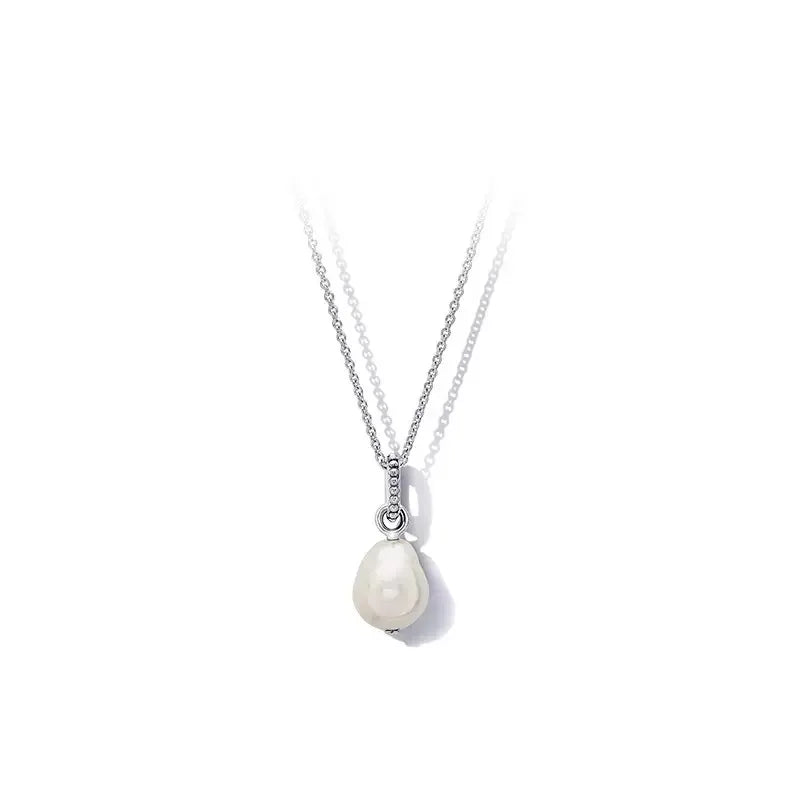 Silver heart pendant necklace with zircon accents, perfect for women's jewelry and DIY charms, by HSF Marketplace.