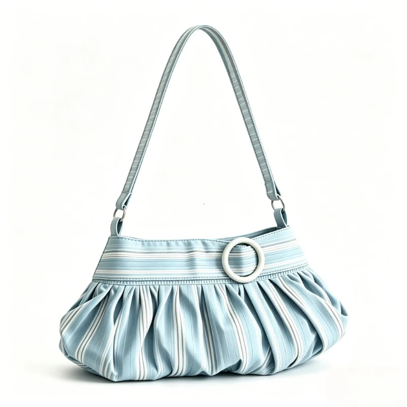 Y2K striped leopard shoulder bag for women with vintage luxury design, by HSF Marketplace