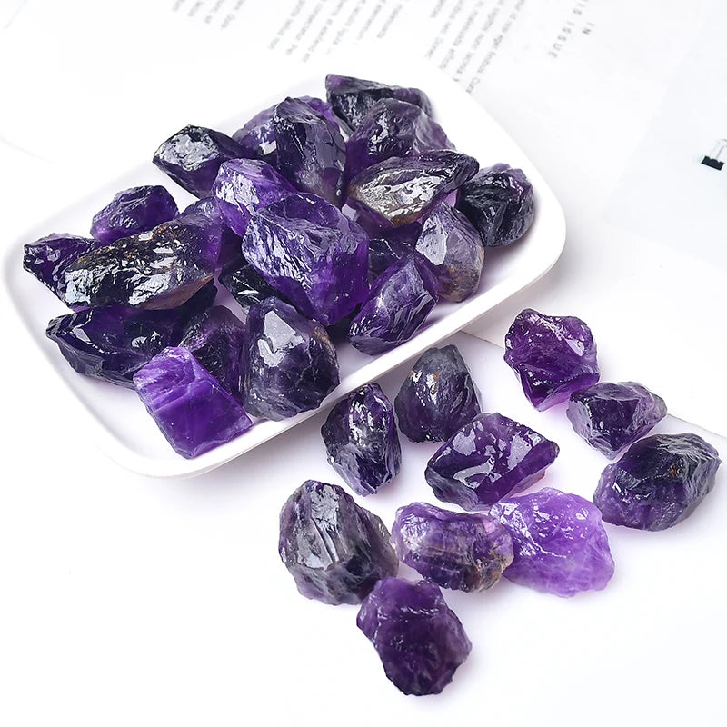 Purple Amethyst Rough Healing Crystal Reiki Raw Stones Natural Quartz Stone For Sale