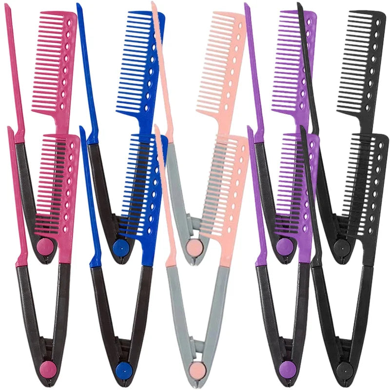 HSF Marketplace 2-in-1 hair comb and heat-resistant tongs, 10-pack styling tools