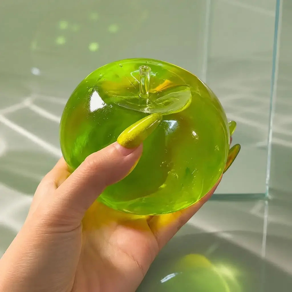 2026 NEW 1/2Pcs Fruit Apple Squishy Fidget Toy, Slow Rising Stretchy Squeeze Toy, Anti-Anxiety Sensory Gift for Adults & Teens