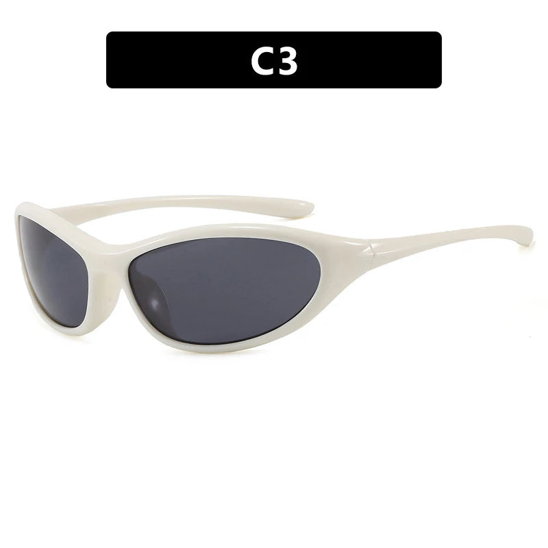 HSF Marketplace cat-eye sunglasses for women with UV protection, stylish Y2K-inspired high-end cycling sports sunglasses.