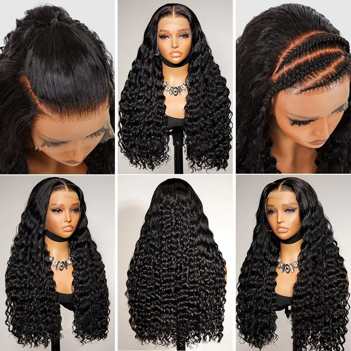 Deep Wave HD Lace Front Wig Water Wave Human Hair Wigs 40 Inch 13x6 Deep Wave Lace Front Wigs Wet and Wavy Human Hair Wigs Pre Plucked Deep Wave Lace Front Wigs
