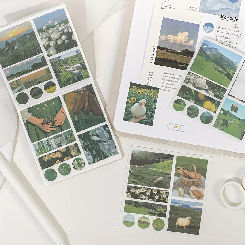 Washi paper stickers for scrapbooking, 40 aesthetic designs by HSF Marketplace