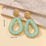 Colorful handmade water drop shape earrings for women by HSF Marketplace