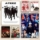 ATEEZ K-pop boy group poster for bedroom and living room decor, HSF Marketplace K-culture merch