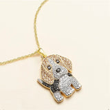 Cute beagle pendant necklace for dog lovers, elegant jewelry by HSF Marketplace