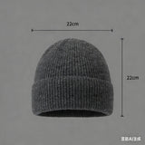 Warm knitted melon hat winter beanie for women and men in soft textured knit fabric