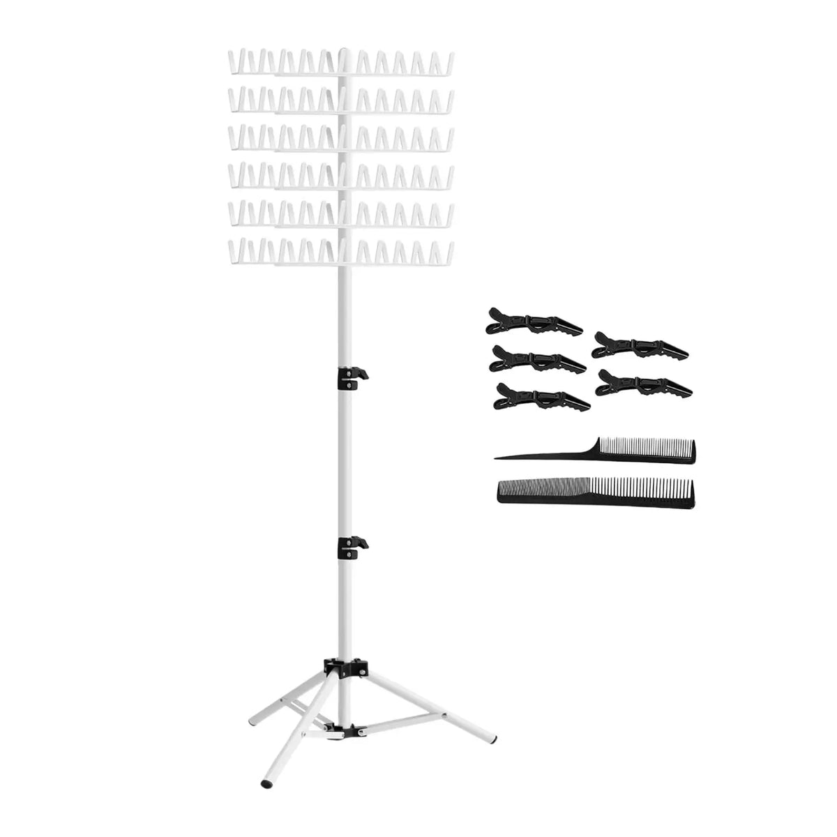 Hair Braiding Rack 2 Sided Hair Racks for Braiders Standing Height Adjustable Braid Rack Hair Extension Holder for Salon Home