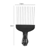 Black Metal Hair Comb Men's Hairdressing Combs Barbershop Hair Dye Brush African Pick Afro Hairbrush Hair Salon Styling Tools