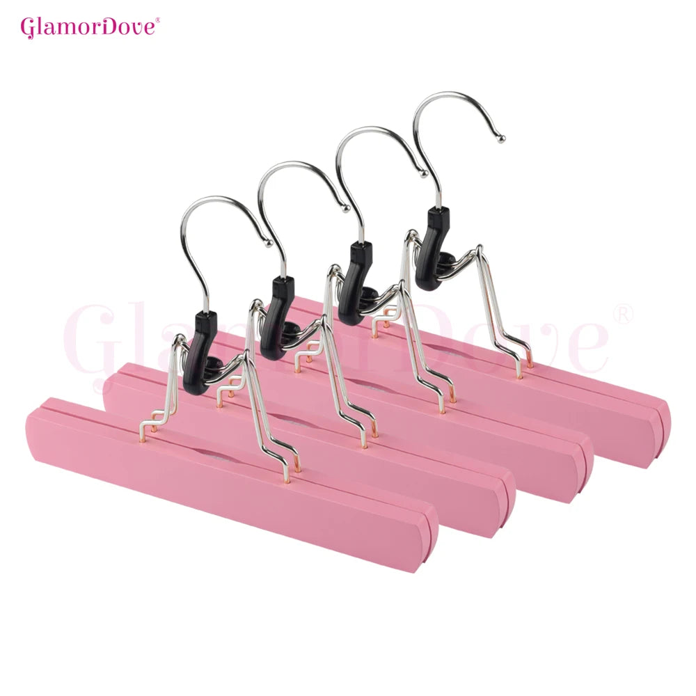 GlamorDove 4PCS Wooden Hair Extension Hanger – Double Side Weft Holder for Hair Extensions, Wig and Hairpiece Storage Organizer
