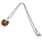 Acrylic mini donut pendant necklace featuring a fun, colorful donut charm on a black choker chain, trendy fashion jewelry.