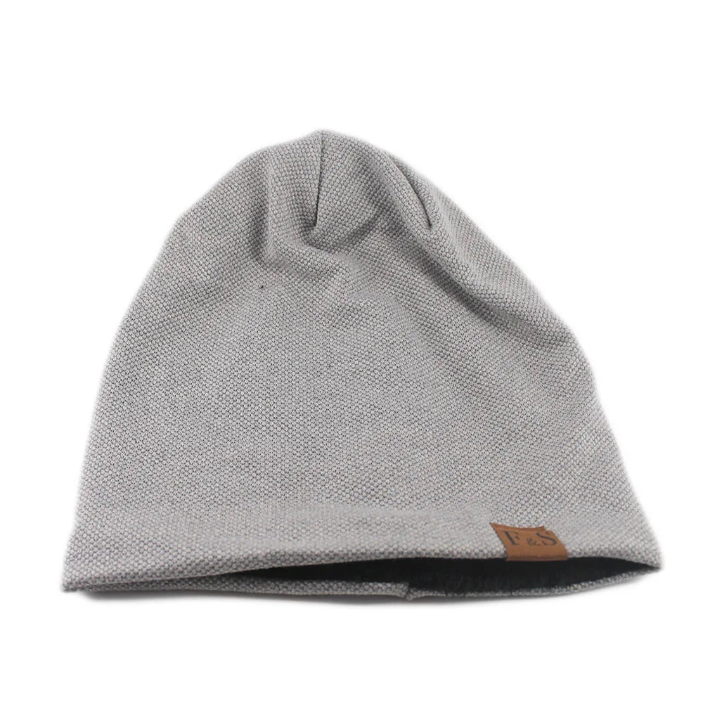 Women's knitted solid color bonnet beanie hat, soft casual turban skull cap for autumn and spring by HSF Marketplace