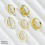 3 pairs gold-plated stainless steel crystal zirconia hoop earrings for women, simple circle punk jewelry