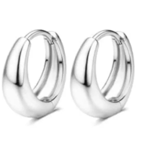 Drperfect 1Pair Flat Back Earrings for Women Surgical Steel Earrings for Sensitive Ears Hoop Stud Cartilage Tragus Piercings