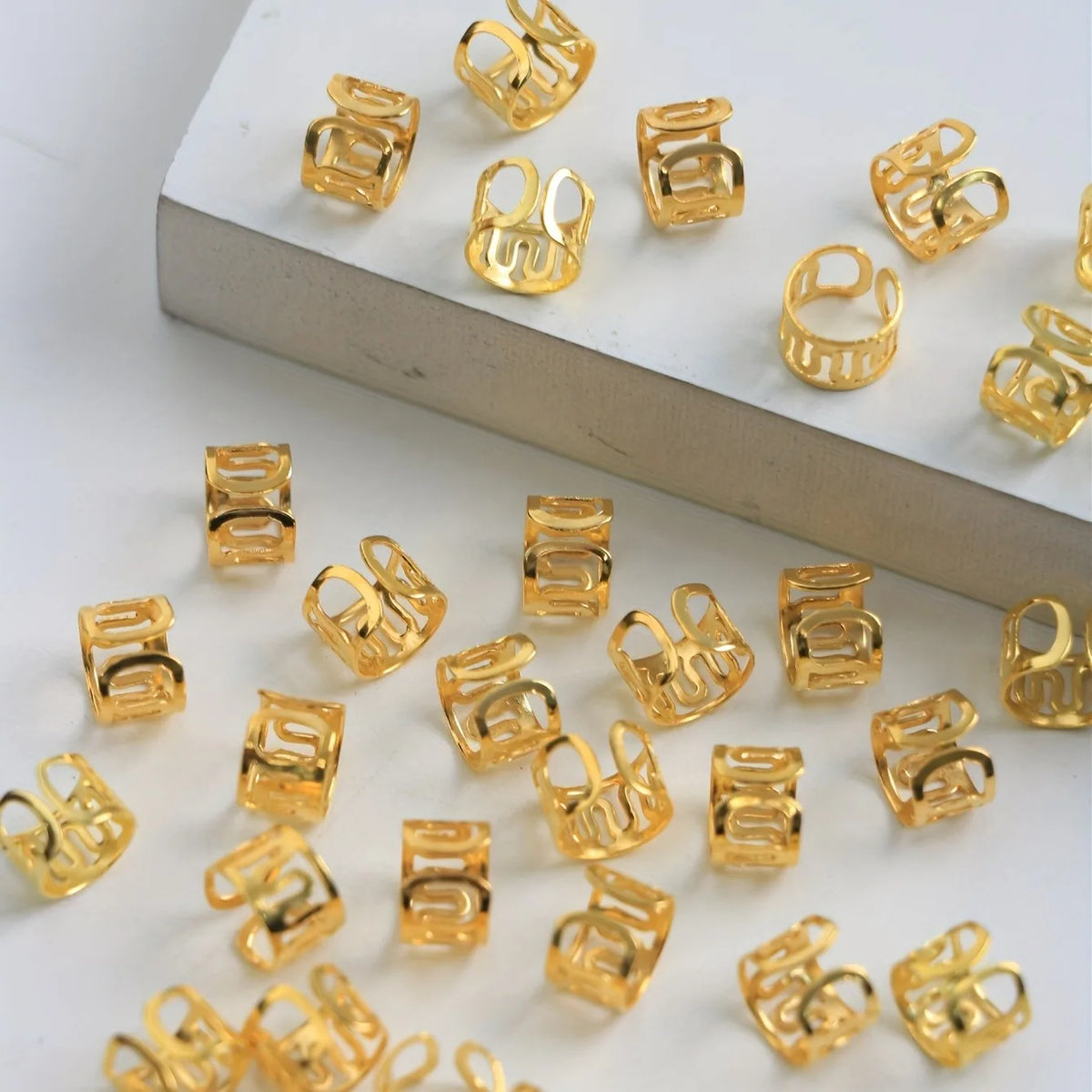 DIY Hair accessories Dreadlocks Beads Hair Braid Rings Clips Dread Locks Hair Braiding metal hollow Out braid accessories