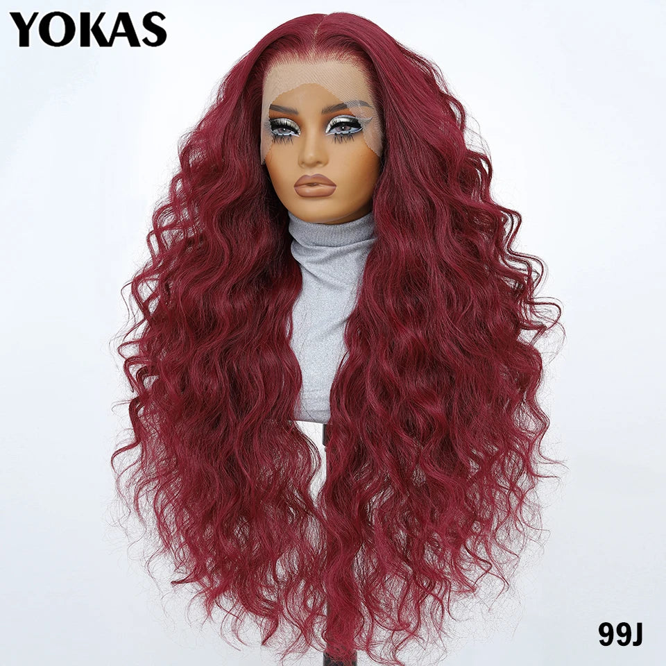 30 Inch Synthetic And Blend Lace Wigs For Women Body Wave Women Wigs 13x6 HD Lace Frontal Wigs With Baby Hair For African Female