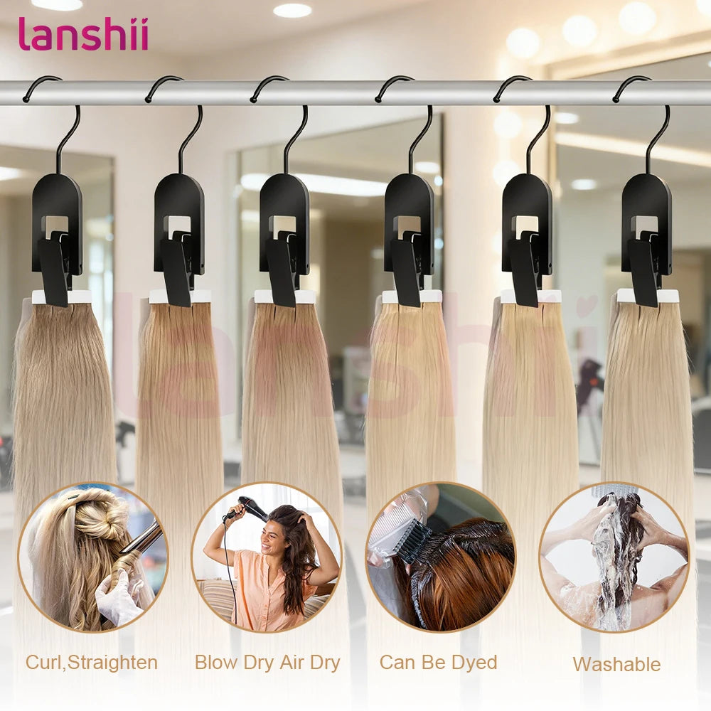 Lanshii Acrylic Hair Extension & Wig Clips – Durable Hangers for Salon & Home Hair Storage and Organization