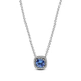 Silver heart pendant necklace with zircon accents, featuring a circular design and fit charms, perfect for women's jewelry gifts.