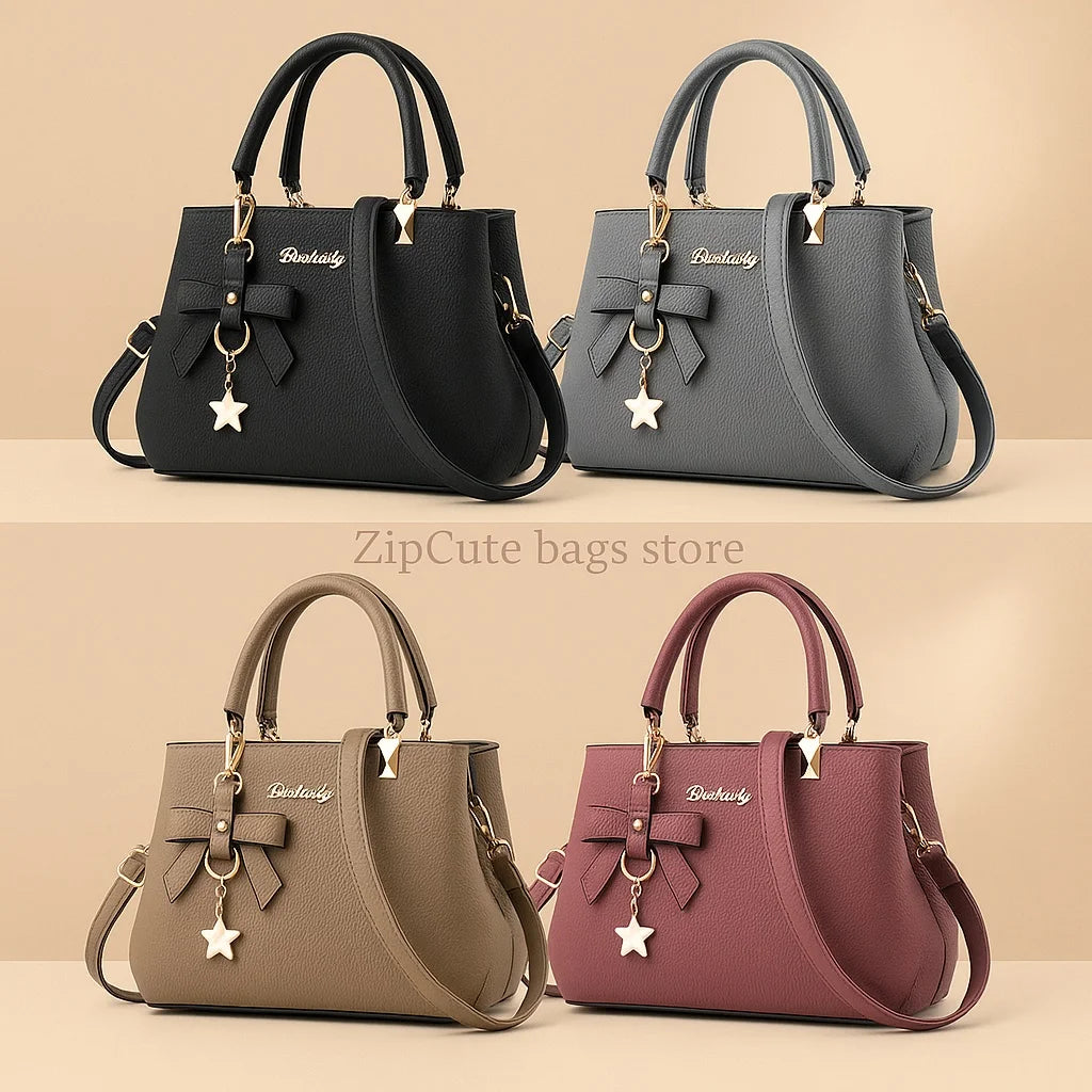 Korean trendy autumn winter bow women's handbag by HSF Marketplace, large portable shoulder and messenger bag for women.