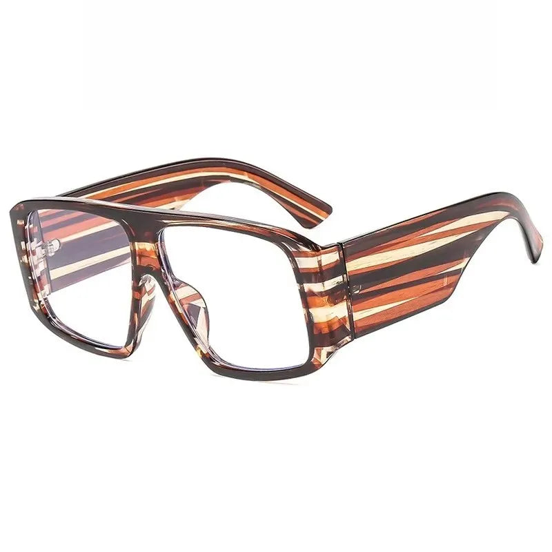 Y2K oversized pilot sunglasses for women by HSF Marketplace, featuring large square frames, gradient lenses, and retro punk style.