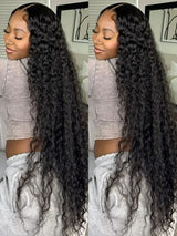 300 Density Water Wave Human Hair Wig 30 40inch Glueless Deep Wave 13x6 Hd Curly Lace Front Human Hair Wigs On Clearance Sale