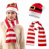 Christmas-themed knitted winter hat, scarf and gloves set by HSF Marketplace