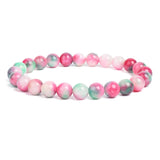 Natural Stone Beads Bracelet For Women Men Amethysts Crystal Quartzs Aquamarines Jades Jewelry Agates Elastic Bangle Bracelets