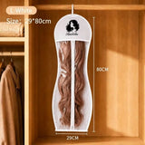 Transparent PEVA wig storage bag with zipper closure for organized hairpiece storage