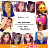 Rebecca lace wig by HSF Marketplace featuring straight human hair, side part, ombre color, and lace front for black women.